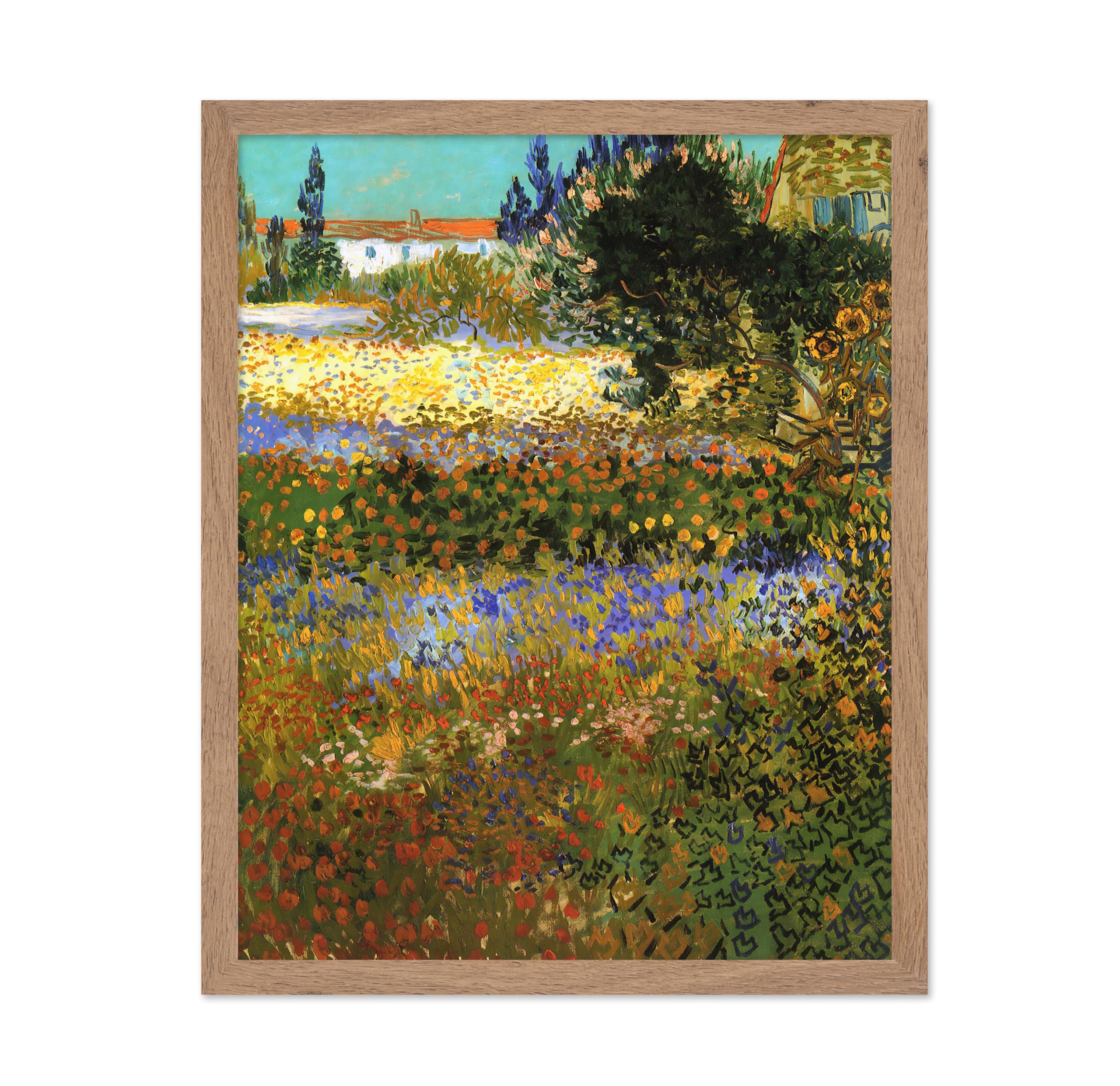 Poster Master Vintage Van Gogh Poster - Retro Impressionism Print - Gift for Artist, Painter - Flowering Garden in Arles, Abstra