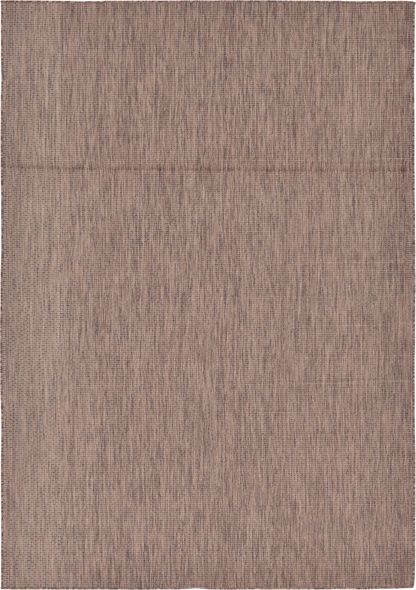 Unique Loom Collection Casual Transitional Solid Heathered Indoor/Outdoor Flatweave Area Rug (7' 1' X 10' Rectangle, Light Brow