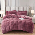 Uhamho Faux Fur Velvet Fluffy Bedding Duvet Cover Set Down Comforter Quilt Cover With Pillow Shams, Ultra Soft Warm And Luxury (