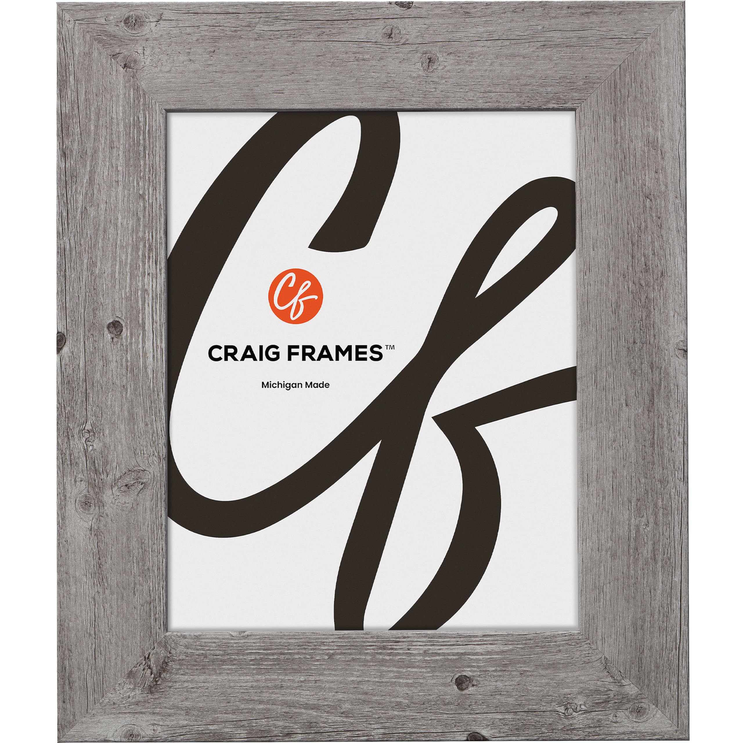 Craig Frames American Barn, 16x34 Picture Frame, Faux Barnwood, Light Grey Oak