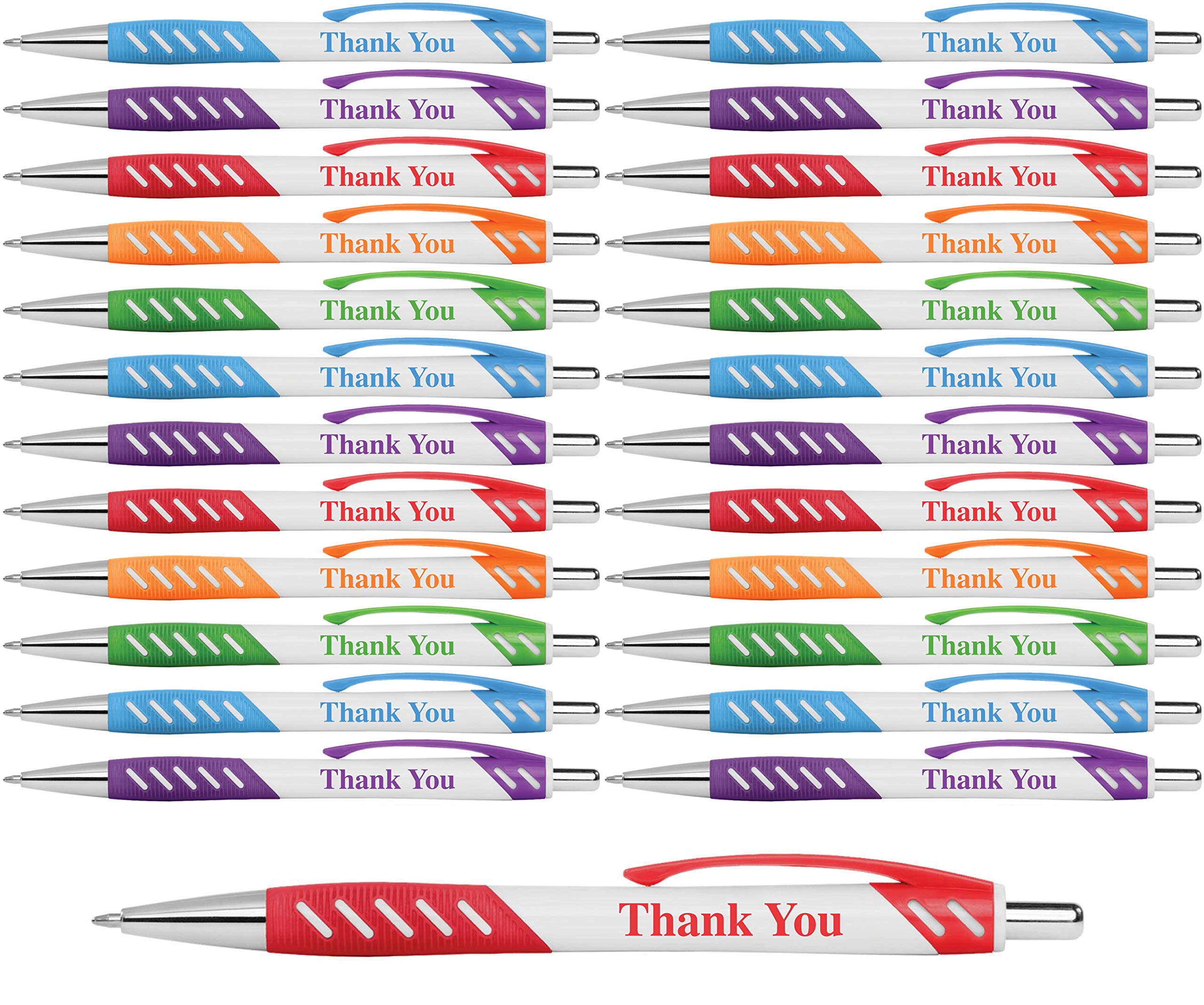 'Thank You' Gift Pens With Gripper For Events, Parties, Employee Appreciation & More (25 Pack)