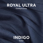 Sunbeam Royal Ultra Fleece Heated Electric Blanket Queen Size, 90' X 84', 12 Heat Settings, 12-Hour Selectable Auto Shut-Off, Fast Heating, Machine Washable, Warm And Cozy, Indigo
