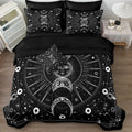 Bedbay Sun And Moon Comforter Set Queen Size Boho Hippie Bedding,Trippy Cosmos Celestial Decor Soft Cozy Galaxy Bed Set 8 Pcs Qu