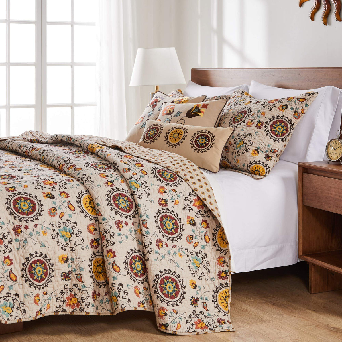 Greenland Home 5-Piece Andorra Bonus Quilt Set, Full/Queen