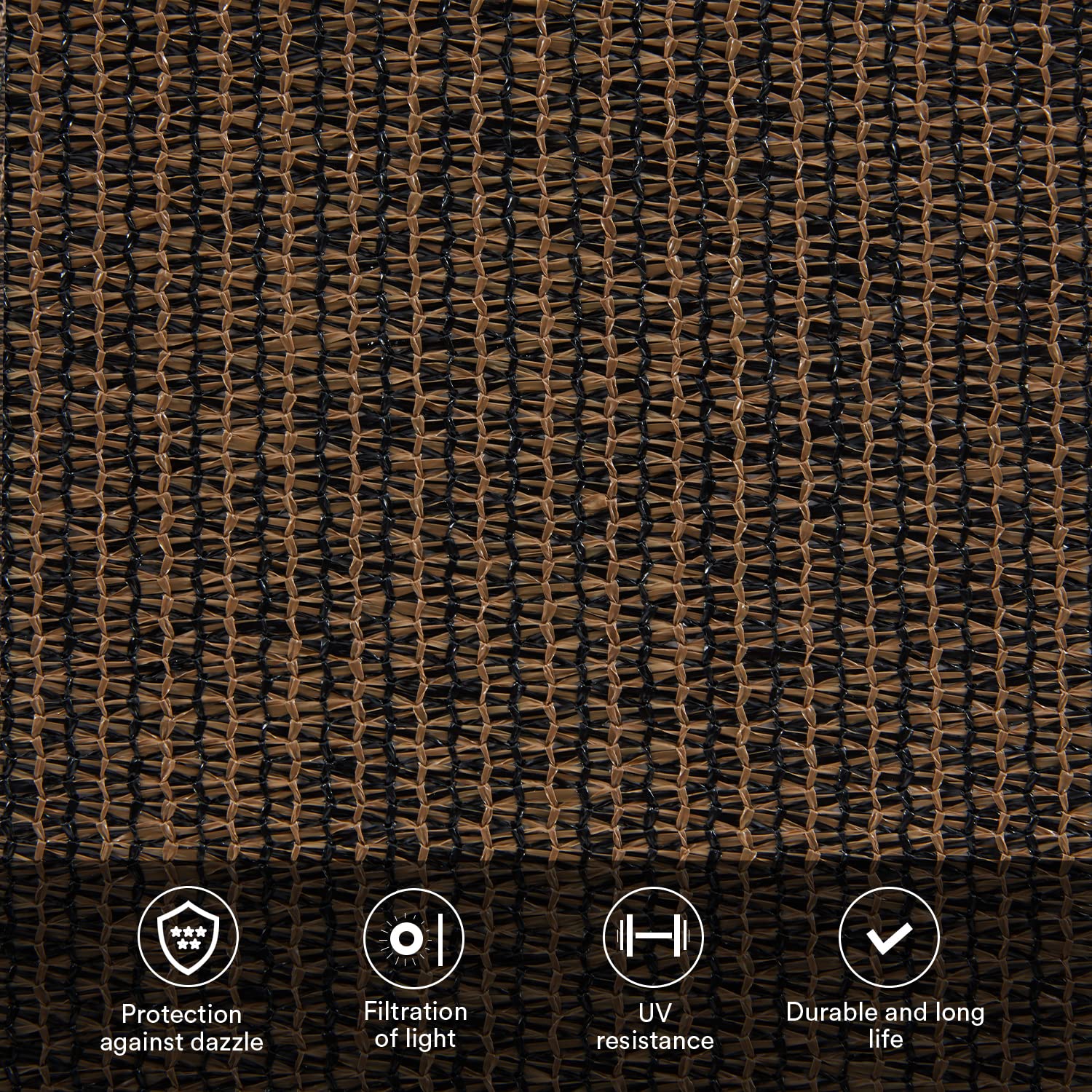 Vicllax Outdoor Roller Shade, Patio Cordless Blinds Roll Up Shade (4' W X 6' L), Mocha