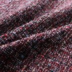 OctoRose Full Size 3 Side Zipper Premium Upholstery Basketweave Thick Linen Wine Mixed Futon Cover Slipcover/Sofa Day Bed Couch 