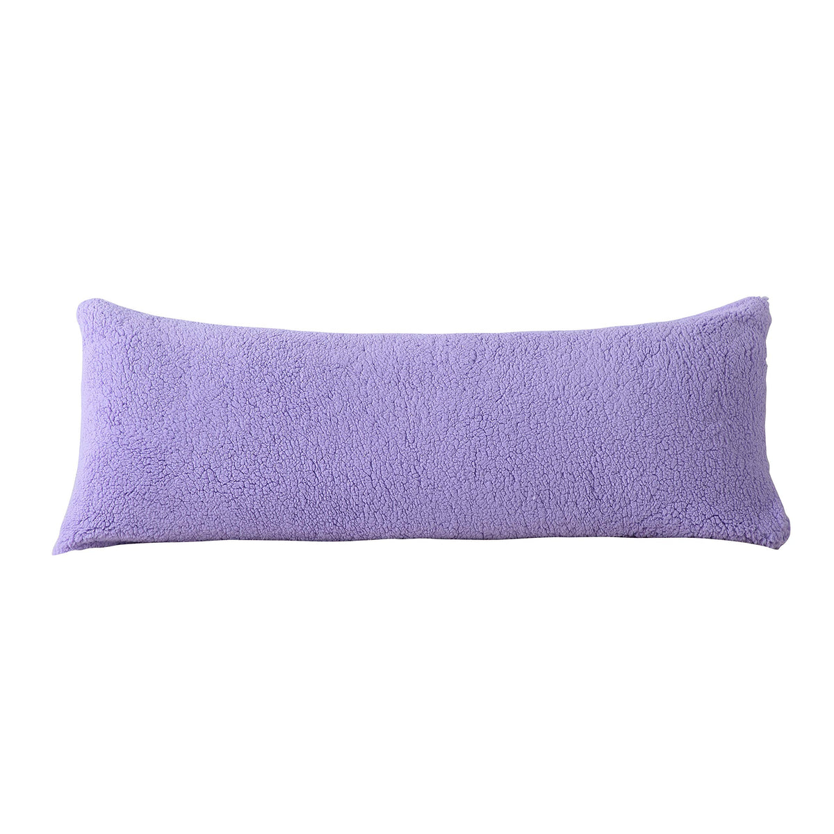 Reafort Ultra Soft Sherpa Body Pillow Cover/Case With Zipper Closure 21'X54' (21'X54' Body Pillow Cover, Lilac)
