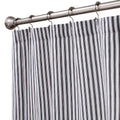 Cackleberry Home Black And White Ticking Stripe Woven Cotton Shower Curtain 72 Inches W X 72 Inches L