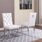 Best Quality Furniture Sc89 Side Chairs (Set Of 2), White