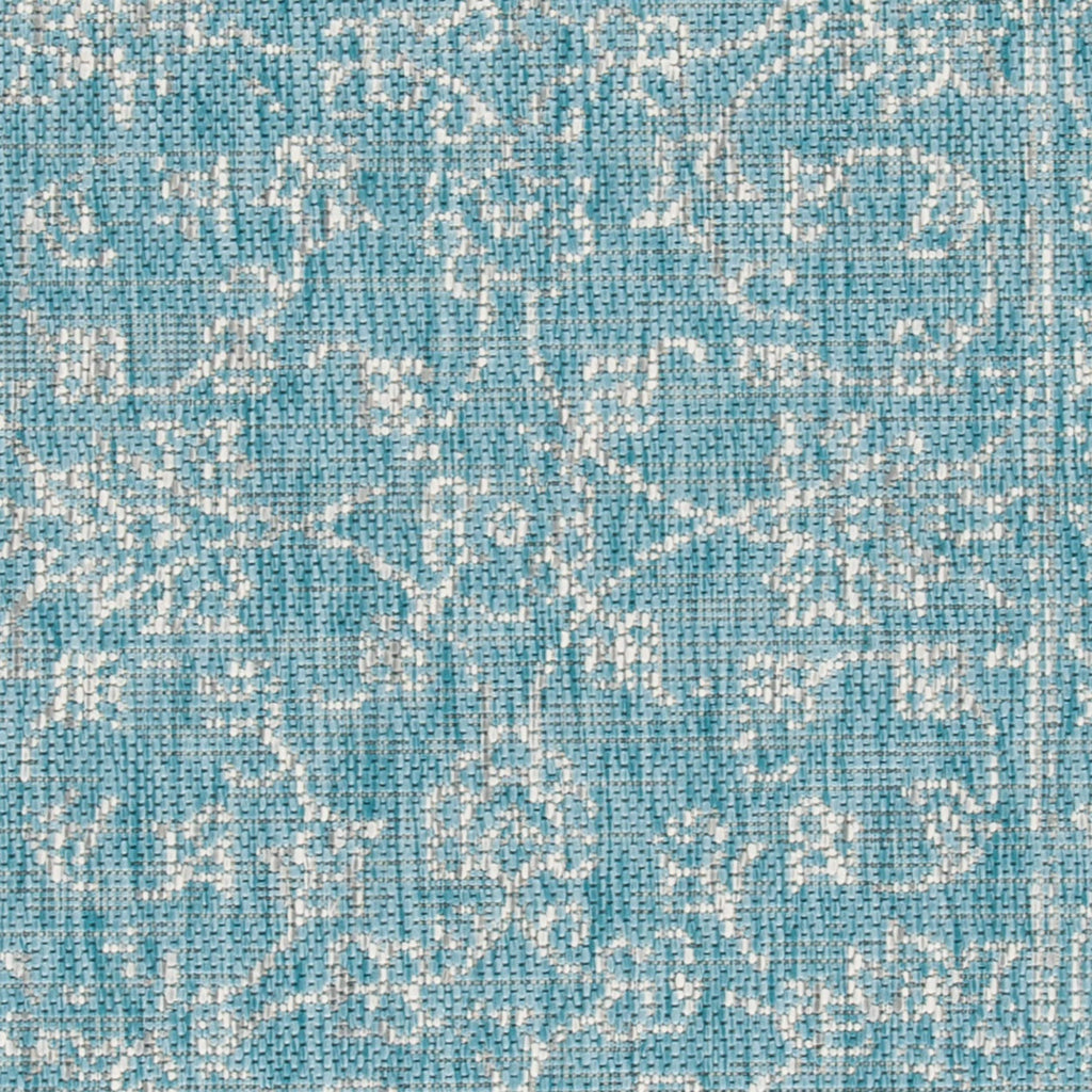 Safavieh Courtyard Collection 8' X 10' Aqua/Grey Cy8680 Indoor/ Outdoor Patio Backyard Mudroom Area Rug