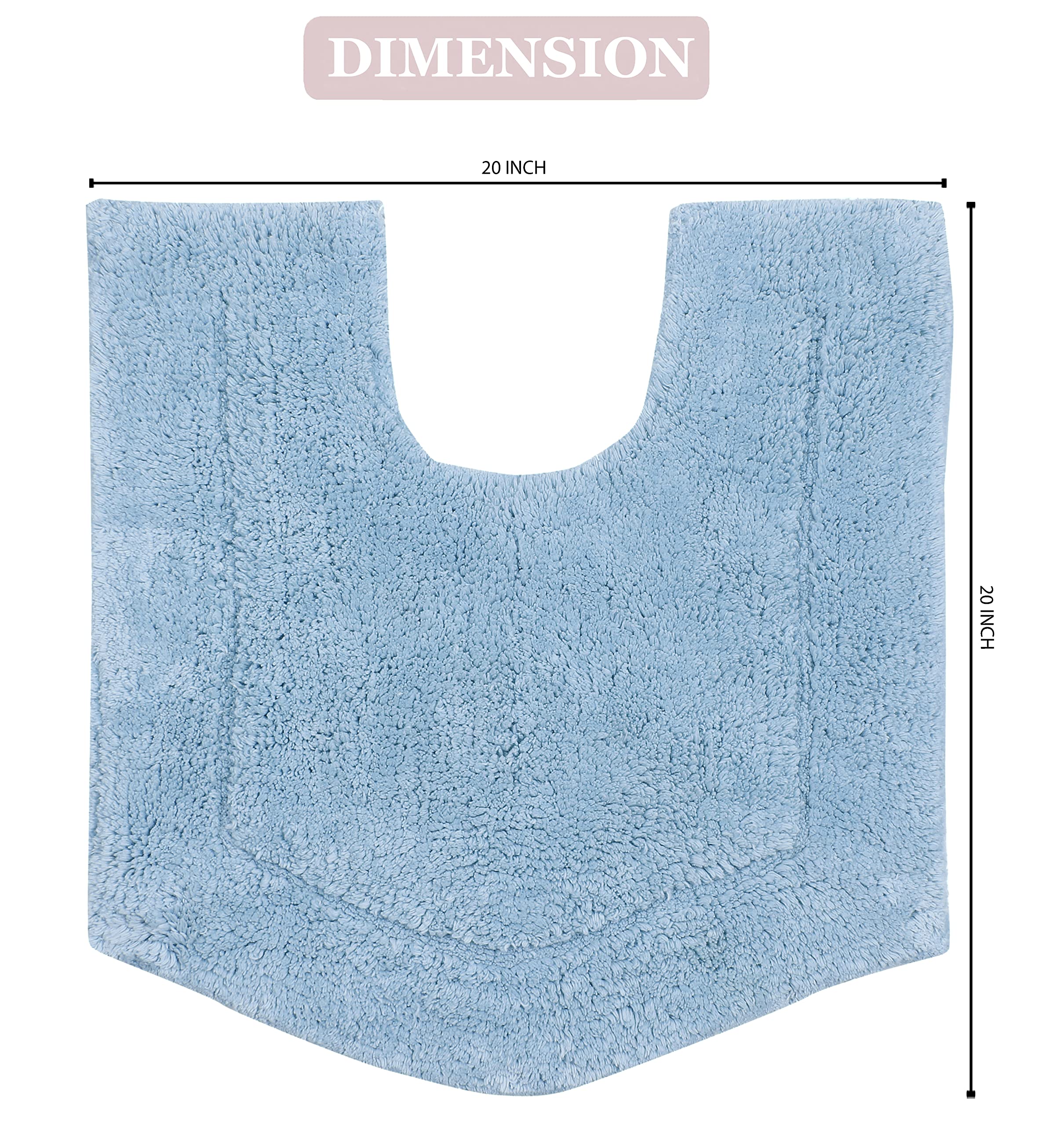 Home Weavers Waterford Collection 100% Cotton Tufted Bath Rug, Extra Soft And Absorbent Bath Rugs, Non-Slip Plush Bath Carpet, M