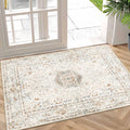 Castage Small Rugs 2x3,Boho Rug for Entryway Bathroom Bedroom Kitchen Entrance Doormat,Vintage Bohemian Distressed Washable Acce