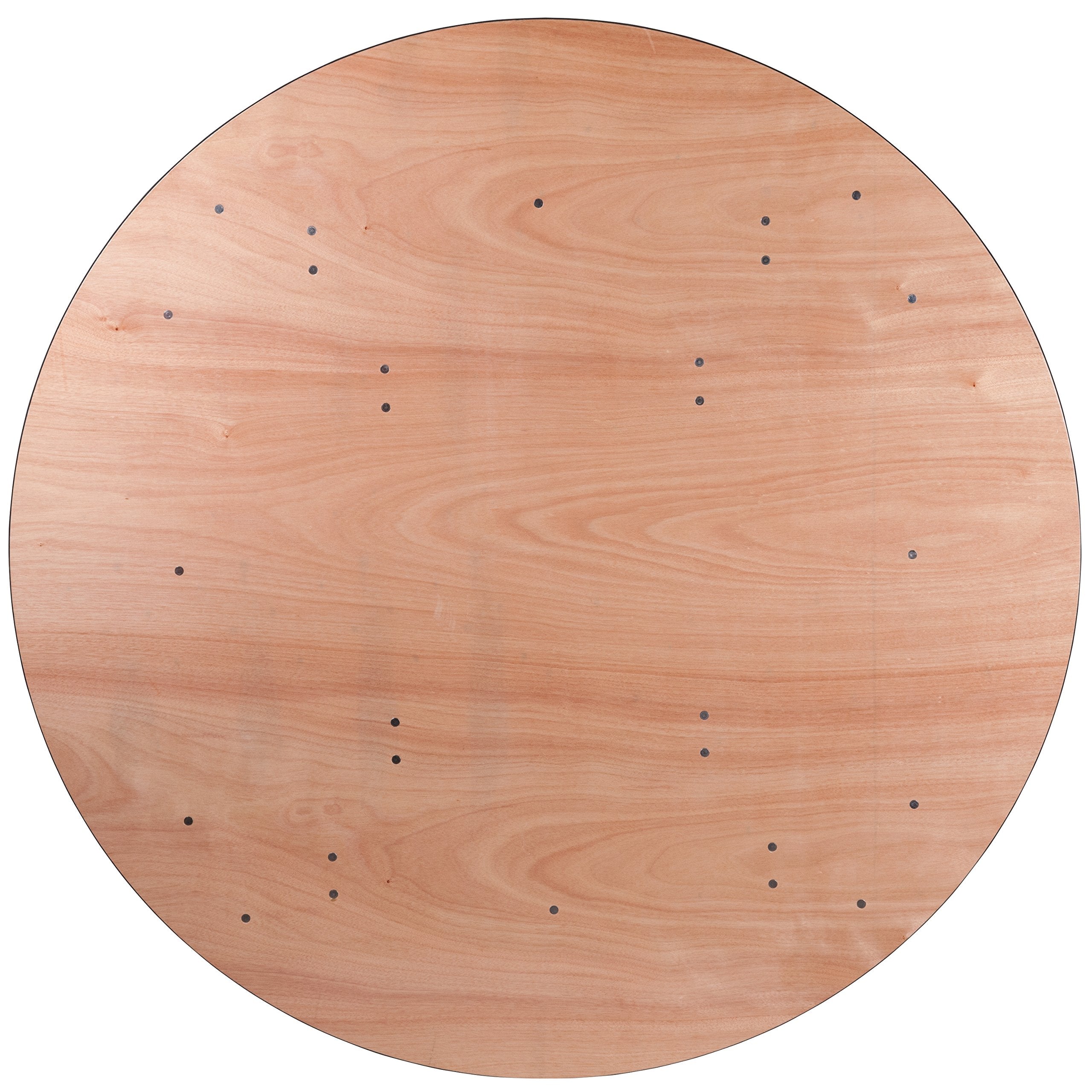 Flash Furniture 5.5-Foot Round Wood Folding Banquet Table with Clear Coated Finished Top