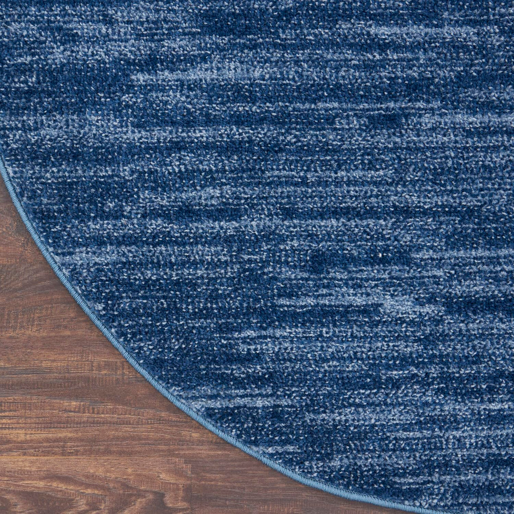 Nourison Essentials Indoor/Outdoor Navy Blue 6' X 9'Oval Area Rug, Easy Cleaning, Non Shedding, Bed Room, Living Room, Dining Room, Backyard, Deck, Patio (6X9 Oval)