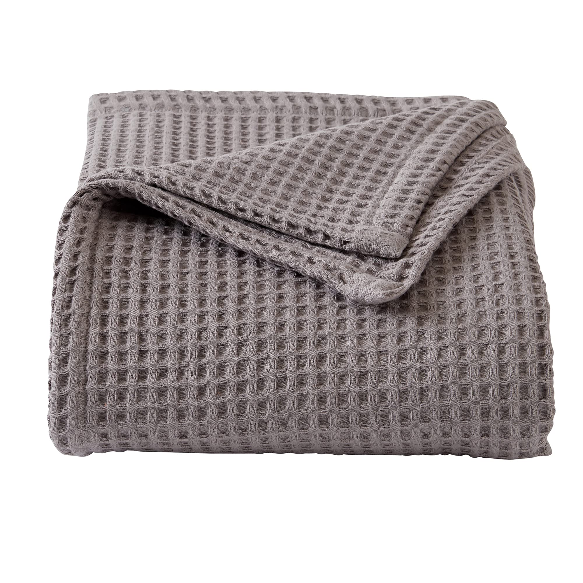100% Cotton Waffle Weave Bed Blanket | Soft, Breathable, and Lightweight Blanket for All-Season | Perfect for Layering | Brielle