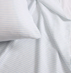 Laura Ashley - King Sheets, Soft Sateen Cotton Bedding Set - Sleek, Smooth, & Breathable Home Decor (Ramona Blue, King)