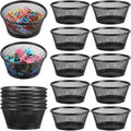 Fumete 12 Pcs Paper Clip Holder Mesh Paperclip Holder Black Desk Mesh Holder Metal Binder Clip Dispenser Desk Mesh Container Org