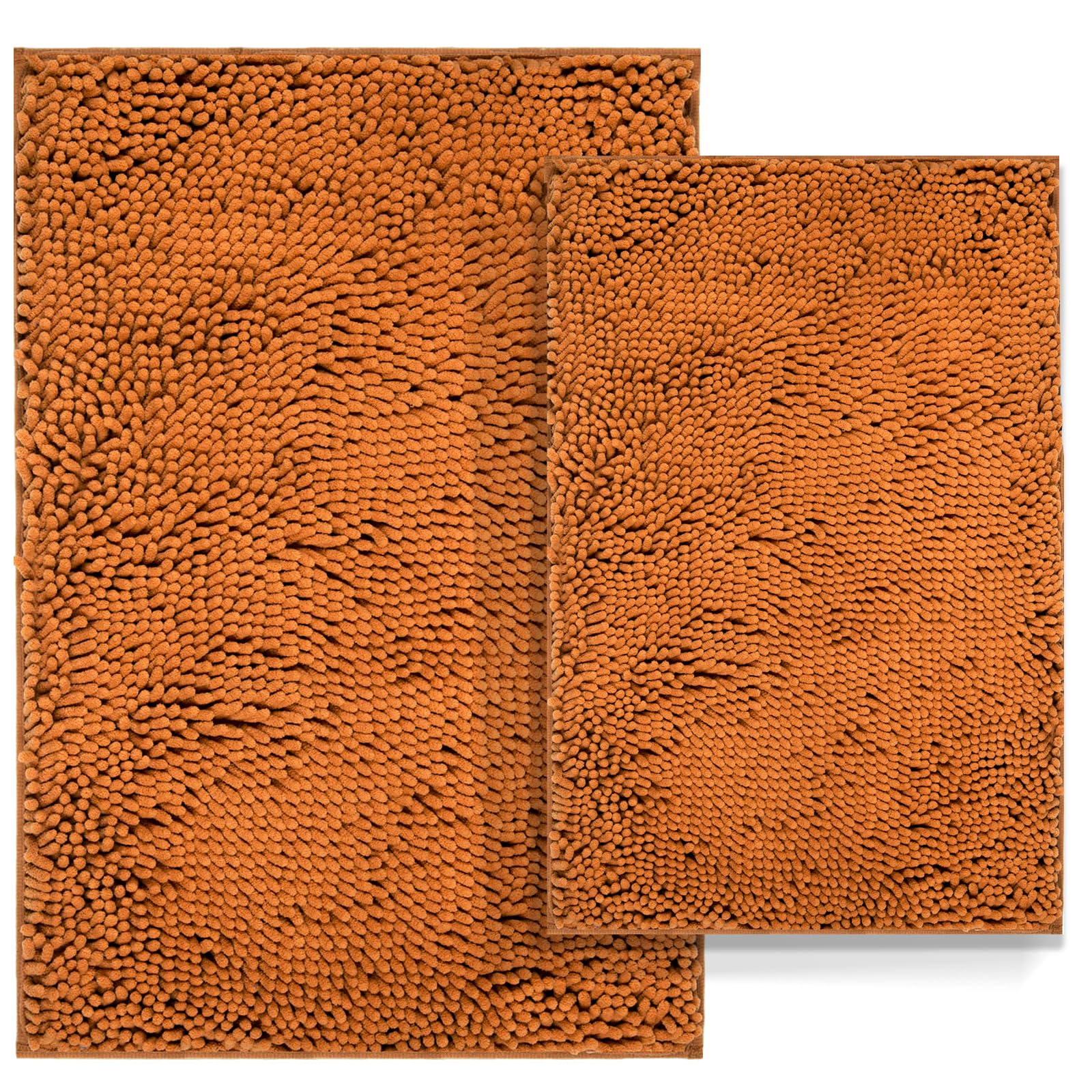 2 Piece Bathroom Rugs Set Bath Mat, Soft Absorbent Chenille Bath Rugs Luxury Bath Carpet, Thick Plush Bathtub Mat, Non-Slip Bath