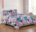 Sapphire Home 8 Piece Full Paris Bedding Set, Bed In A Bag, Kids Comforter Set With Bed Sheets, Pillow Case, Toy Pillow, Toddler