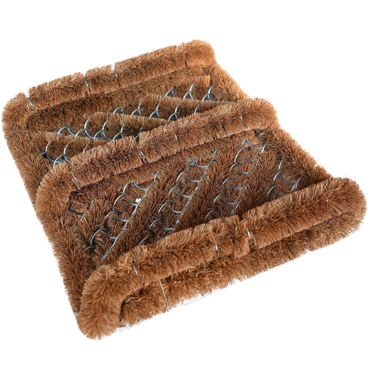 Ninamar Natural Coir Boot Scraper Door Mat - 13 X 12 Inch - 2 Pack
