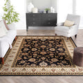 Well Woven Barclay Collection Sarouk Black 8x10 Area Rug - for Living Room, Bedroom, and Dining Room