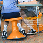 Ecr4Kids Ace Active Core Engagement Wobble Stool, 15-Inch Seat Height, Flexible Seating, Orange