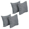 Blazing Needles Square Polyester Jacquard Throw Pillows, 17", Banyan Timber 4 Count