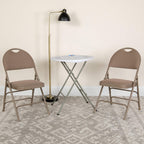 Hercules Series Folding Chair [Set Of 2] Finish: Beige