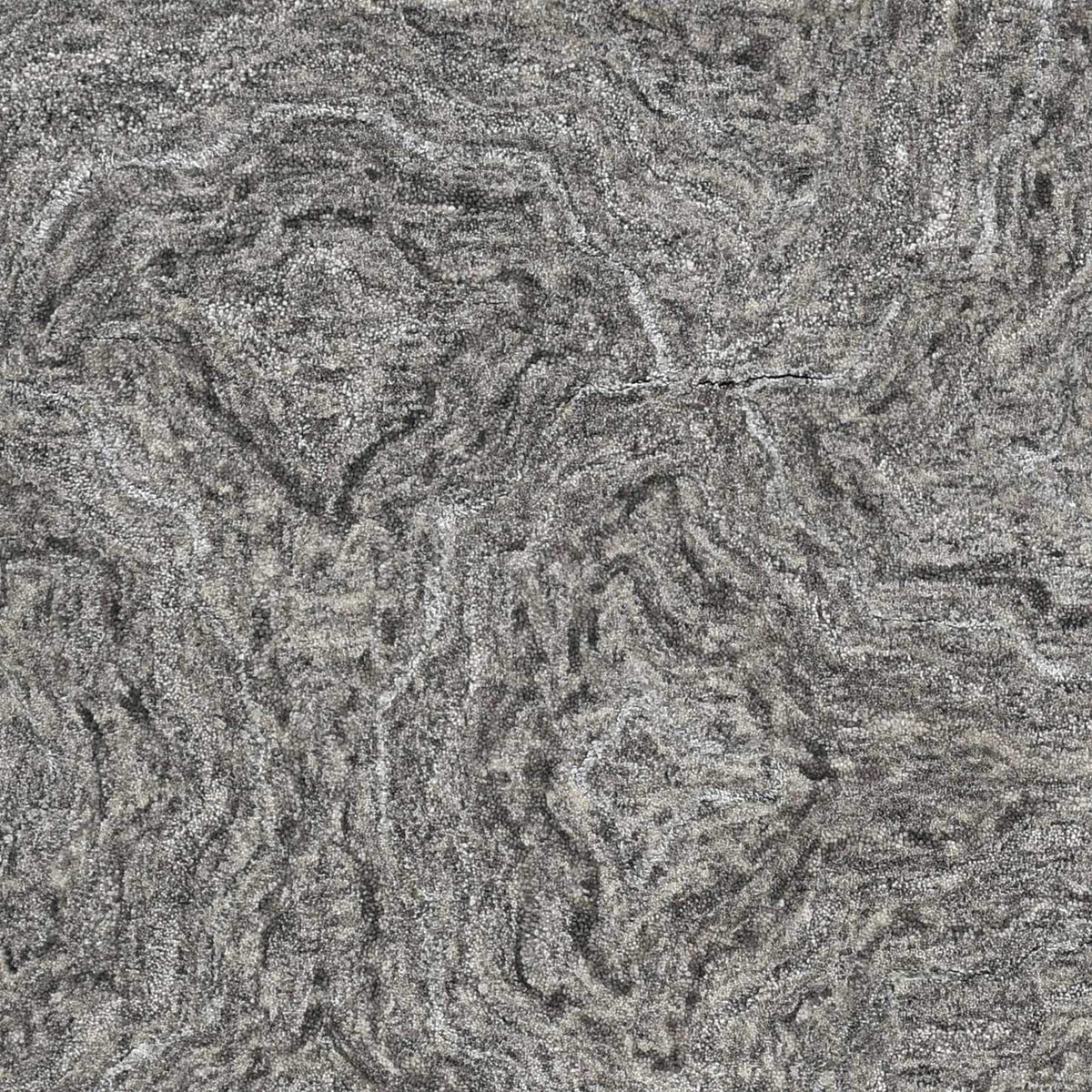 HomeRoots Wool/Viscose 102' X 138' X 0.'5' Grey Wool/Viscose Rug