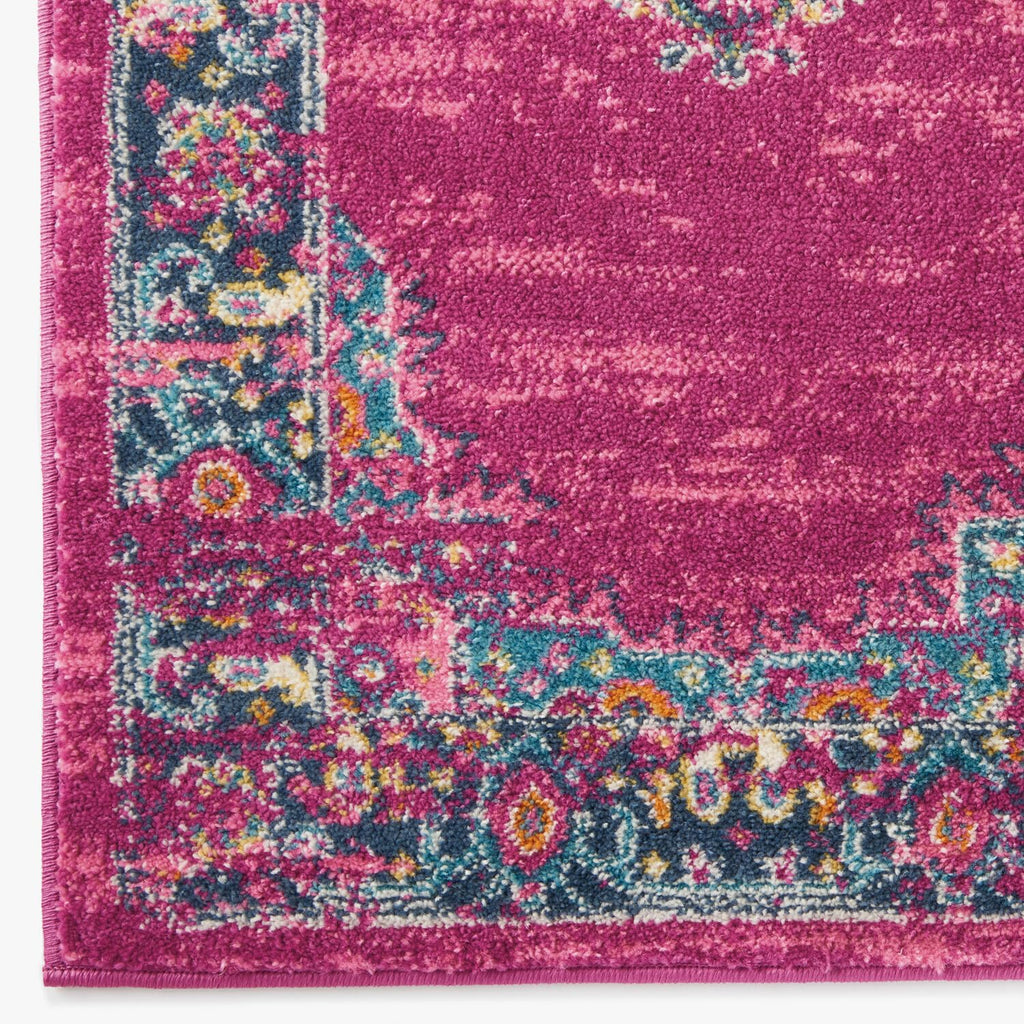 Nourison Passion Fuchsia 1'10'' X 6' Area -Rug, Boho, Traditional, Easy -Cleaning, Non Shedding, Bed Room, Living Room, Hallway,