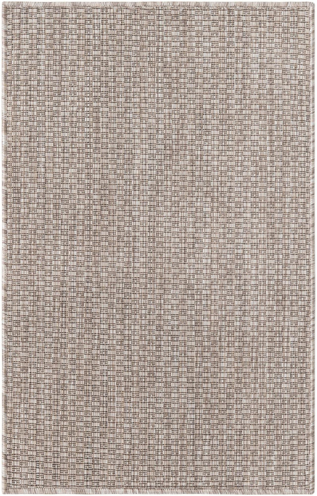 Unique Loom Collection Casual Transitional Solid Heathered Indoor/Outdoor Flatweave Area Rug (2' X 3' 1'' Rectangle, Beige/Ivory