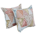 Blazing Needles Square Polyester Jacquard Throw Pillows, 17", Kandafrt Blush 2 Count