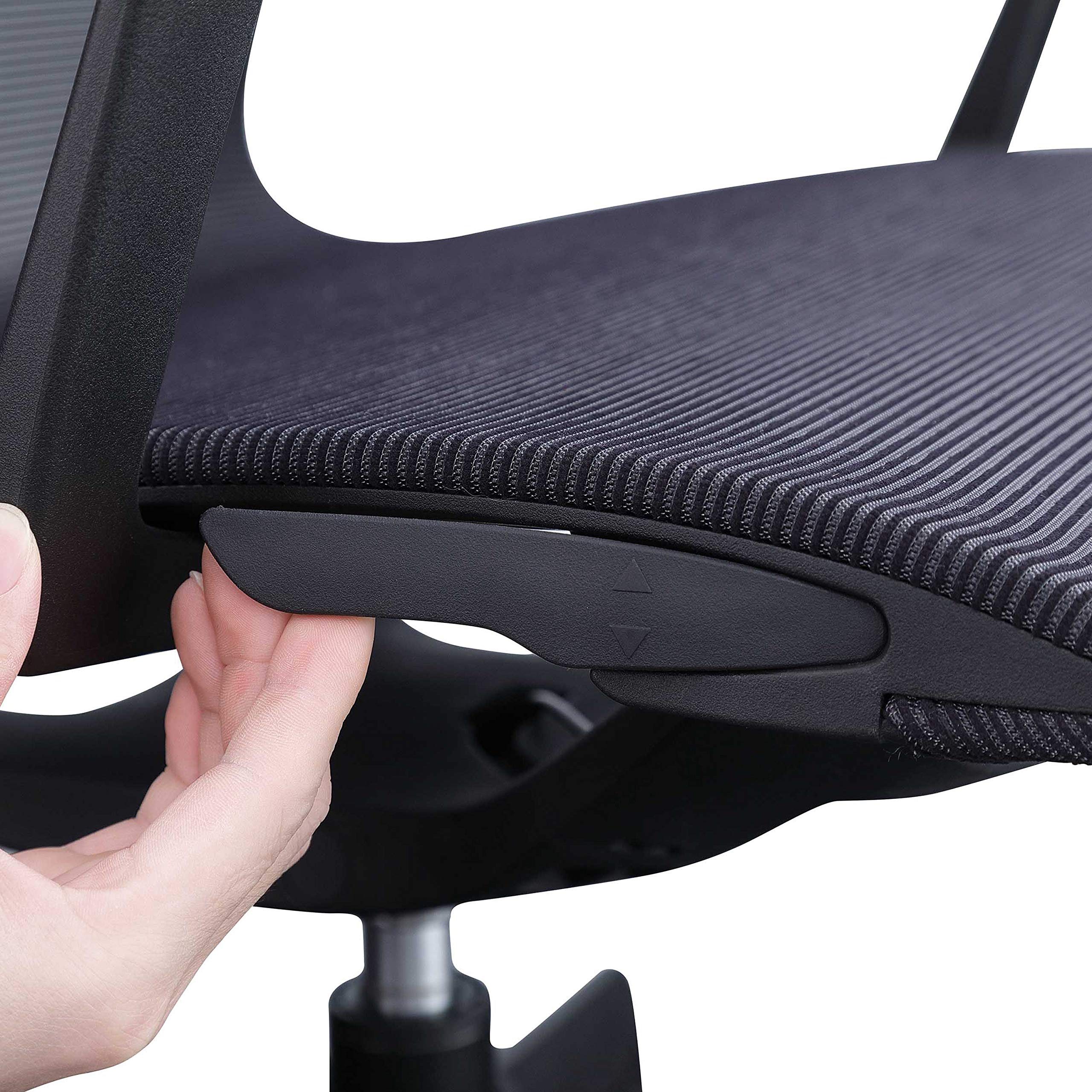 Lorell Executive Mesh Mid-Back Chair, 38.5&quot; x 26.3&quot; x 26.3&quot;, Black