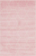 Unique Loom Trellis Frieze Collection Area Rug - Geometric (4 1 x 6 1, Light Pink/ Ivory)