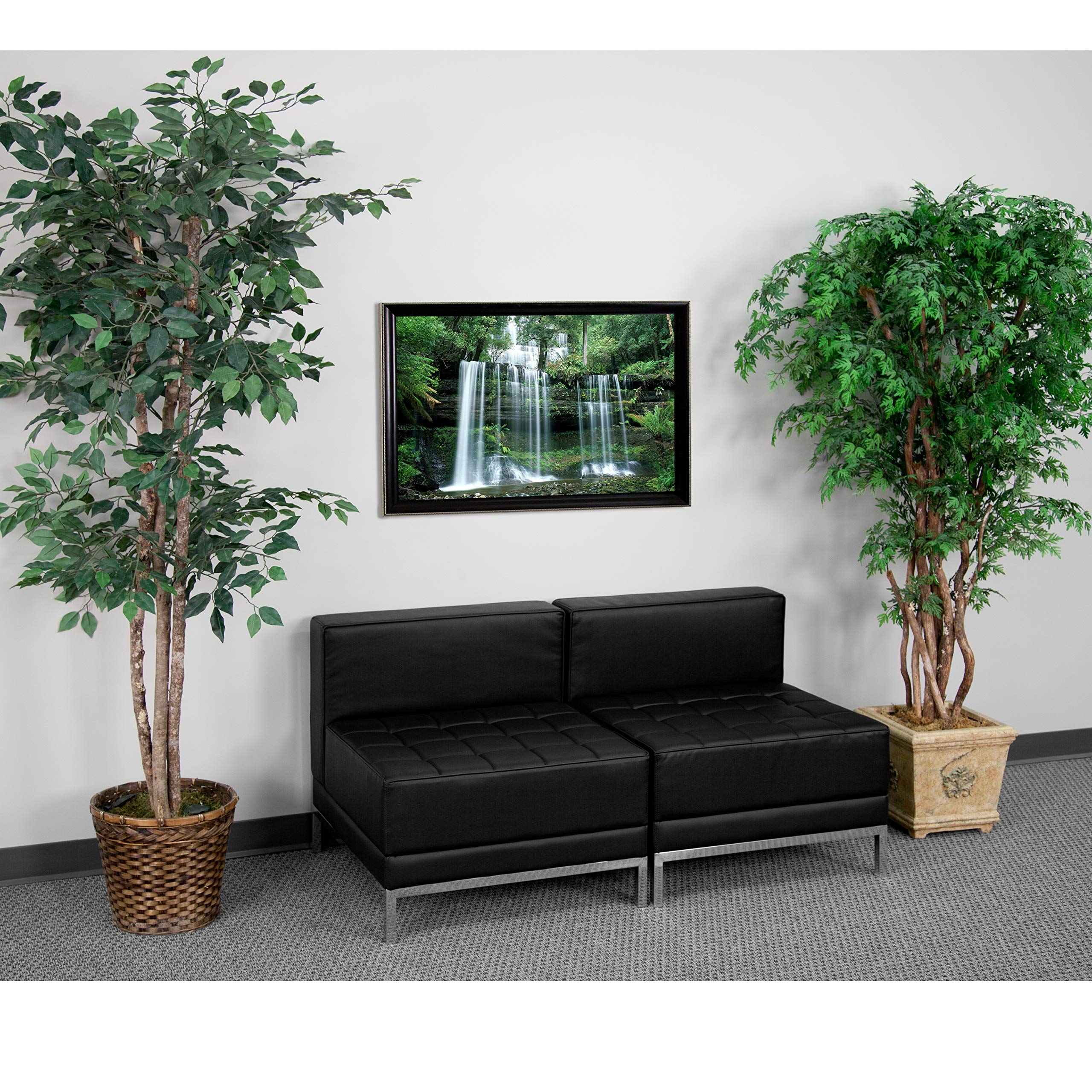 Flash Furniture HERCULES Imagination Series Black LeatherSoft Lounge Set, 2 Pieces