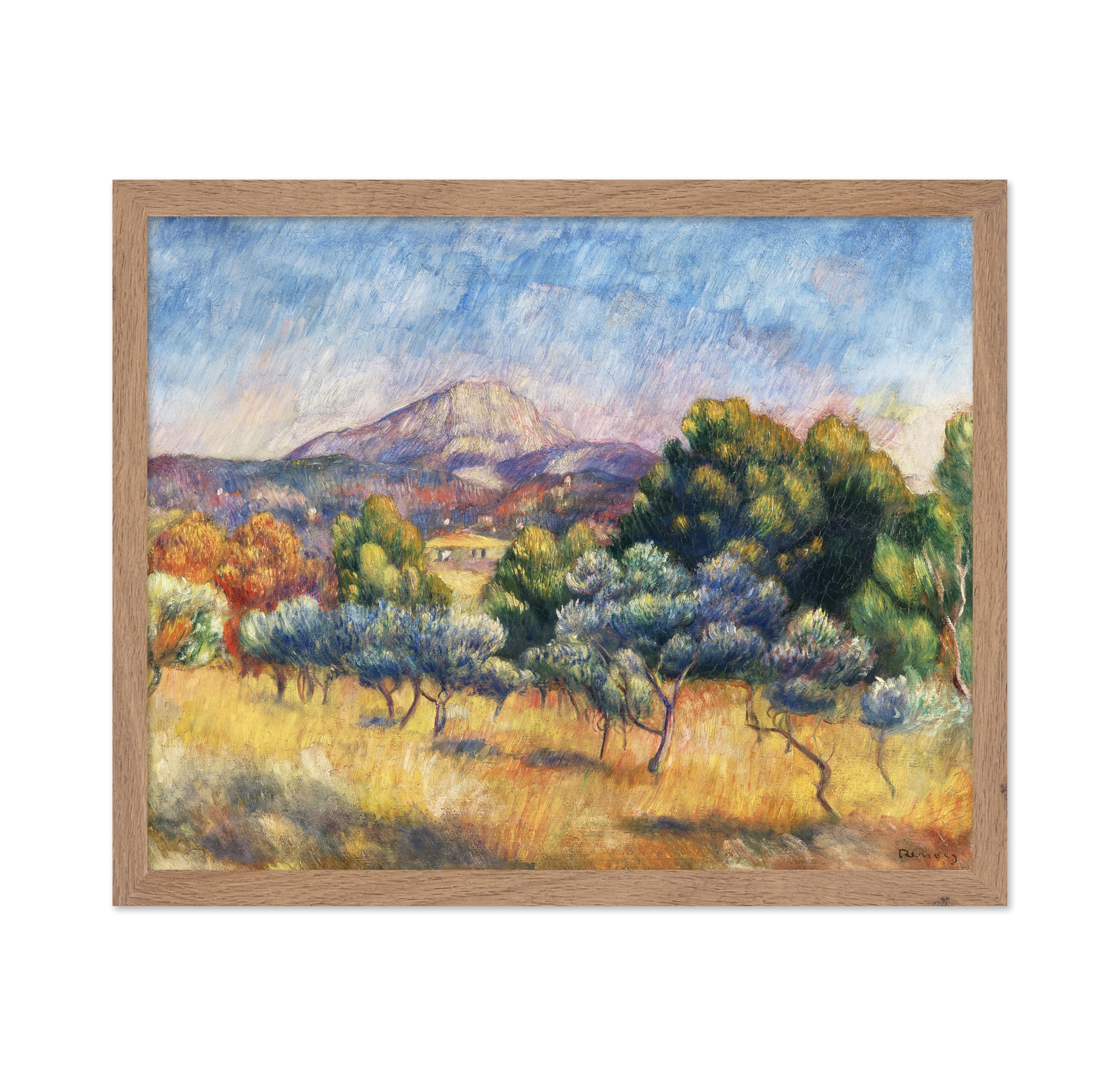 Poster Master Classic Renoir Poster - Vintage Impressionism Print - Gift for Friend, Traveler - Mont Sainte Victoire, Mountain -