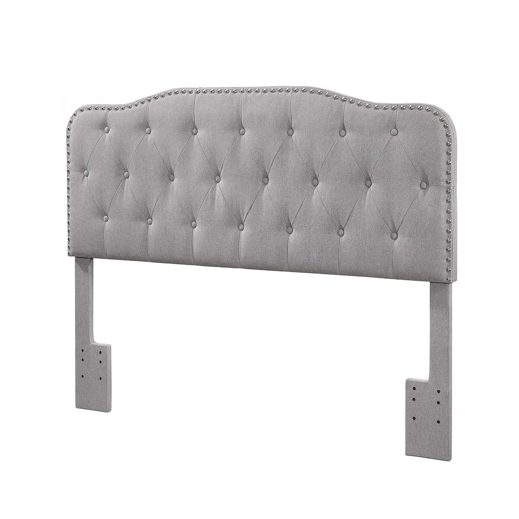 Best Quality Furniture -Hb Queen/Full Size Headboard Only Smoke Grey Fabric Finish