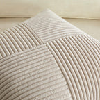 Fancy Homi Set Of 2 Taupe Boho Lumbar Rectangle Decorative Throw Pillow Covers 12X20 Inch With Diagonally Pattern For Couch Bed