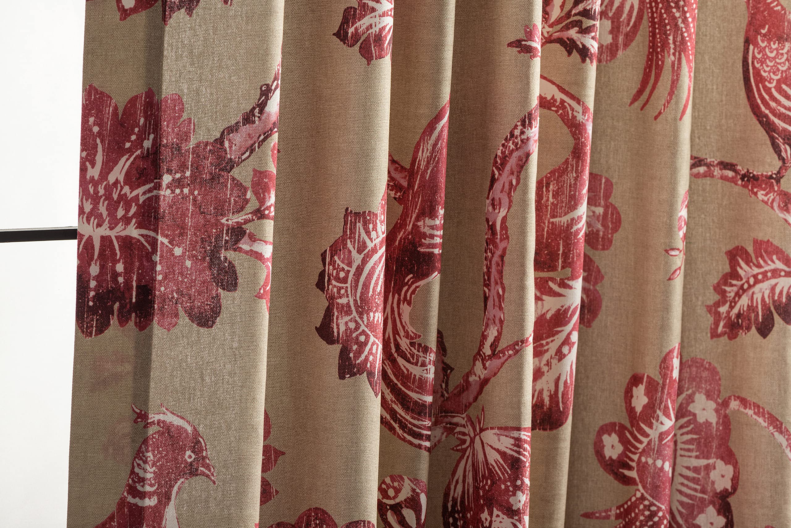 Maison D' Hermine Curtains 100% Cotton Single Panel Curtain 50 Inch X 84 Inch Easy Hanging With A Rod Pocket & Loop For Bathroom