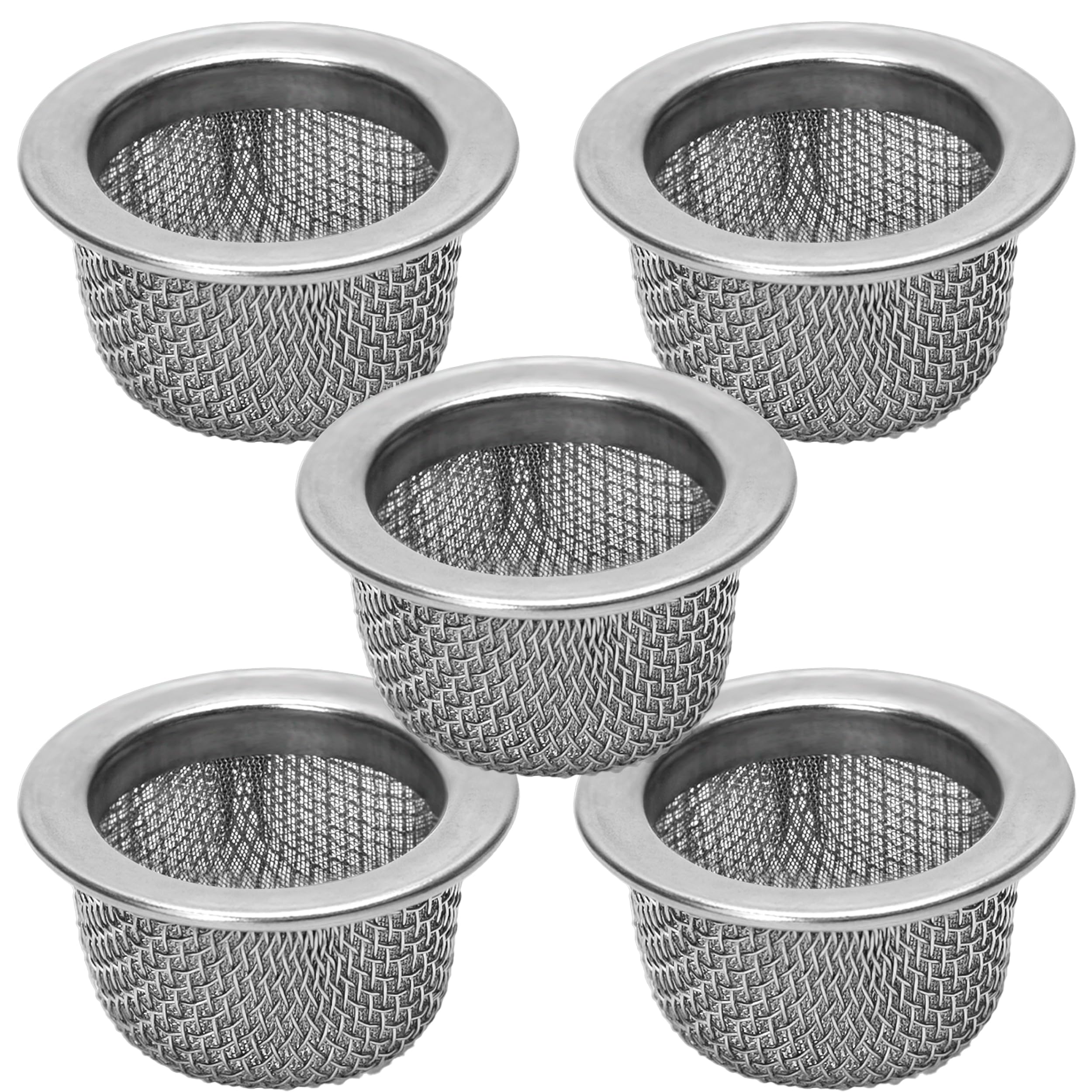 5 Pcs Premium Double Filter Cocktail Smoker Screen Bowl Top Mesh Set - 1.3' Diameter, Stainless Steel, Washable, Permanent Smok