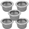 5 Pcs Premium Double Filter Cocktail Smoker Screen Bowl Top Mesh Set - 1.3' Diameter, Stainless Steel, Washable, Permanent Smok