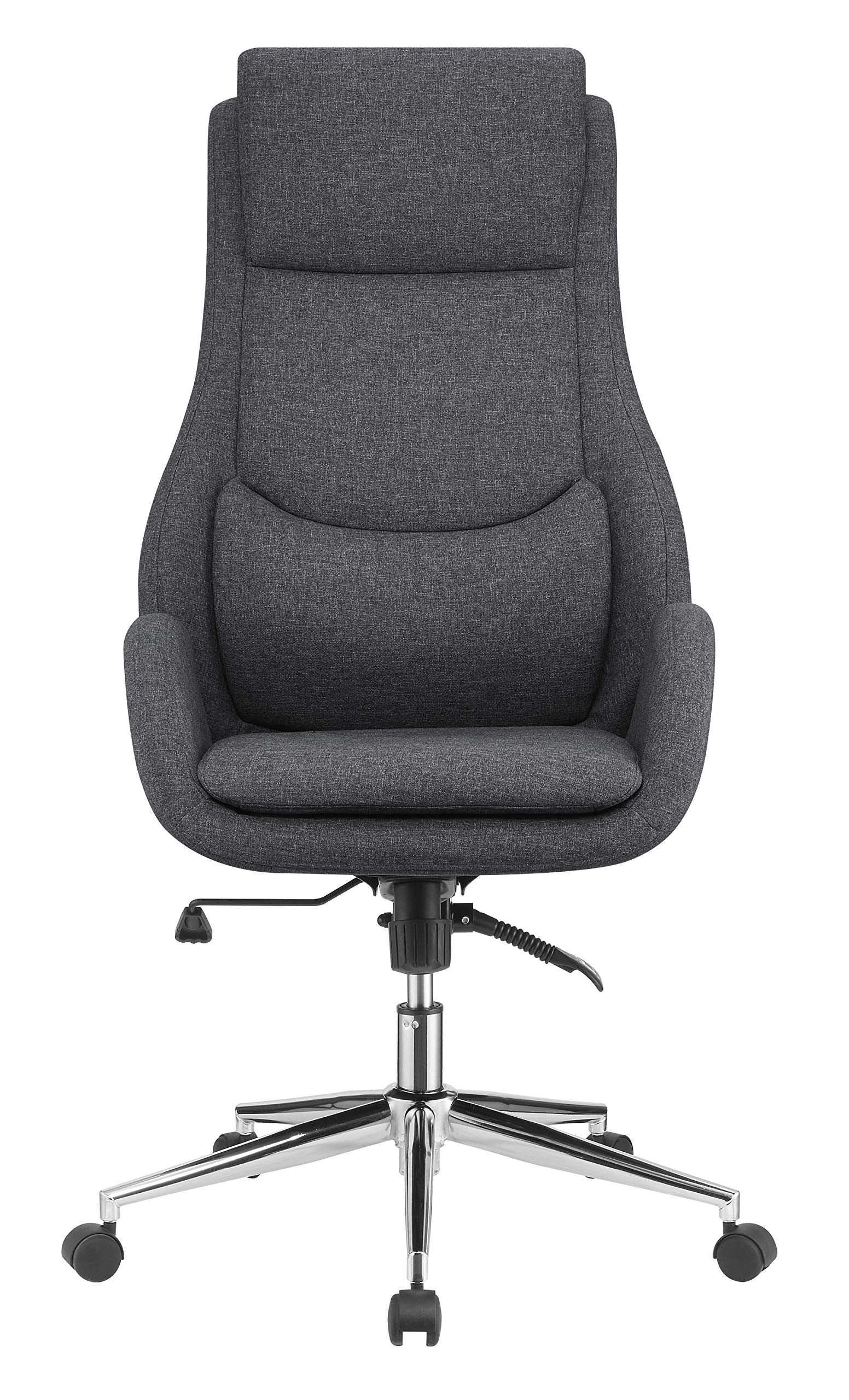 Coaster Furniture Upholstered Padded Seat Grey and Chrome Office Chair 23.5&quot; W x 30&quot; D x 46-49&quot; H 881150