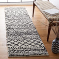 Safavieh Arizona Shag Collection Runner Rug - 23 x 12, Ivory & Black, Moroccan Design, Non-Shedding & Easy Care, 1.6-inch Thic