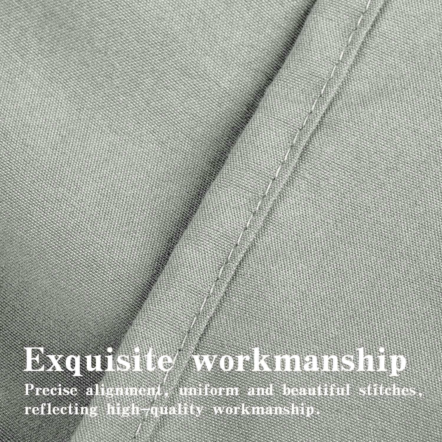 Ntbay 100% Brushed Microfiber Queen Pillow Shams Set Of 2, Super Soft And Cozy, Wrinkle, Fade, Stain Resistant 20X30 Inches Oxford Pillowcases, Smoky Grey