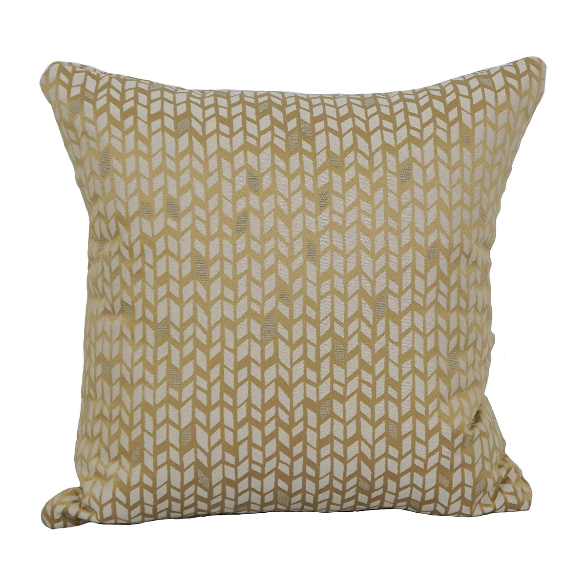 Blazing Needles Square Polyester Jacquard Throw Pillow, 17&quot;, Banyan Camel