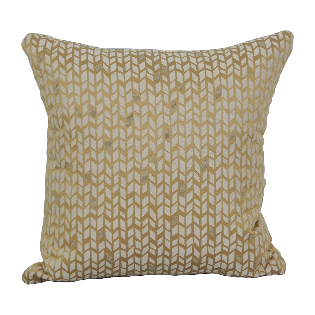 Blazing Needles Square Polyester Jacquard Throw Pillows, 17", Banyan Camel 4 Count