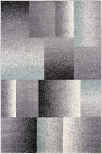HomeRoots Grey 100% Twisted Polyester 8' x 11â€ Gray Modern Geometric Area Rug