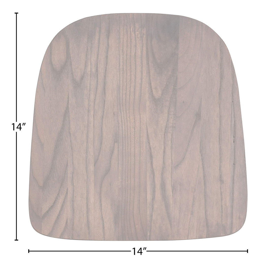 Flash Furniture Perry Rustic Walnut Wood Seat For Colorful Metal Chairs