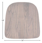 Flash Furniture Perry Rustic Walnut Wood Seat For Colorful Metal Chairs
