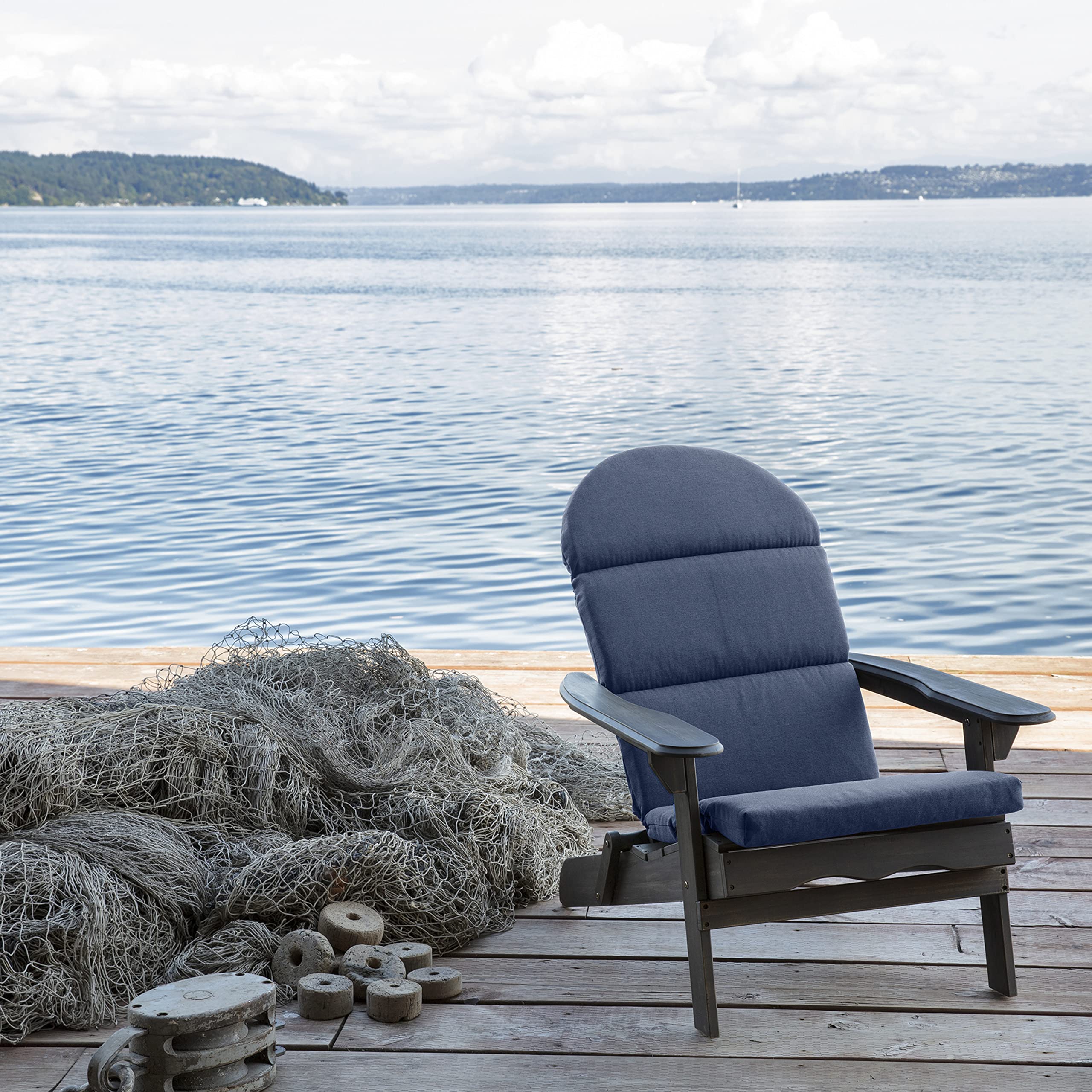 Arden Selections Oceantex Outdoor Rocking Chair Cushion, 21.5 X 19, Rain-Proof, Fade Resistant, Cushions For Rocking And Adirond